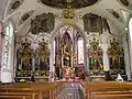 Interior of the parish church of St. Mauritius