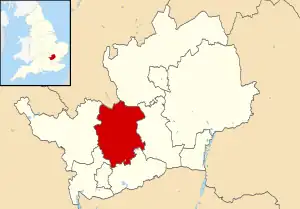 St Albans shown within Hertfordshire