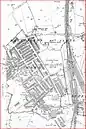 Extract from Ordnance survey map dated 1899 showing part of the St James are west of Northampton Railway Station