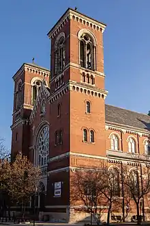 A view of St. Joseph Church, Chicago. Molitor built this church mostly in the Baroque style.