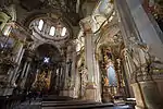 The interior of St. Nicholas Church in the Lesser Town of Prague, 1750s–1760s.