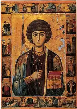 13th century icon of Saint Panteleimon, from the Monastery of St. Katherine on Mount Sinai