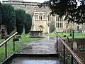 The church and the surrounding gardens