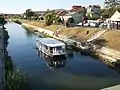 The Mihai Viteazu station, with a waterbus on the upstream direction (this is the terminus station)