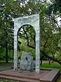 A memorial to victims of Stalinist repression in Tomsk, Russia