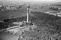 View of Gärdet and Stockholm city with the newly constructed Kaknäs Tower in the foreground, 1967.