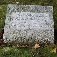 Memorial to Noel Mobbs in the Stoke Poges Memorial Gardens