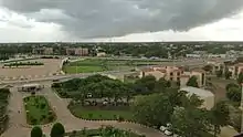 View from the hotel to the National Museum and National Library of Chad