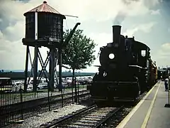 No. 7312 pulling a excursion train into Strasburg station on July 19, 1984.