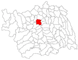 Location in Bacău County