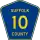 County Route 10 marker