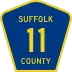 County Route 11 marker