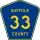 County Route 33 marker