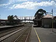 Northbound view from Platform 1 in February 2007