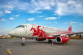 Rossiya Airlines; SSJ100 in Troika livery