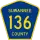 County Road 136 marker