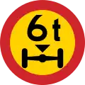 No vehicles having a weight exceeding weight on 1 axle