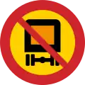 No vehicles transporting dangerous goods