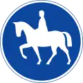 Track for rider on horseback (and pedestrians)