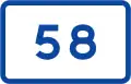 Road number sign for traffic diversion