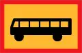 Symbol plate for specified vehicle or road user category (bus)