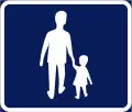 Recommended route for pedestrians