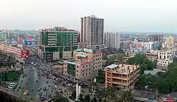 Sylhet city aerial view