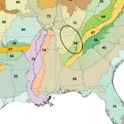 Symphyotrichum kentuckiense recorded occurrences: US — Alabama, Georgia, Kentucky, and Tennessee