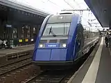 An X 72500 TER train arrives at Libourne on a Limoges - Bordeaux service