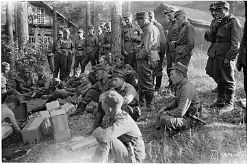 A military band playing music.