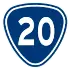 Provincial Highway 20 shield}}