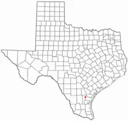 Location of Alfred-South La Paloma, Texas