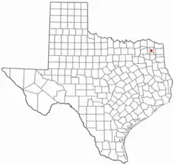 Location of Mount Pleasant, Texas