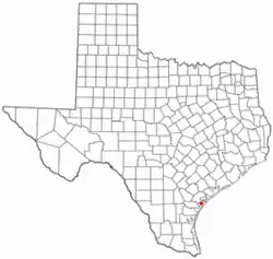 Location of Rockport, Texas