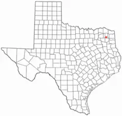 Location of Rocky Mound, Texas