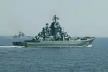 The Russian flagship Pyotr Veliky