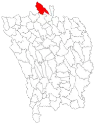 Location in Vaslui County