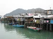 Pang uk in Tai O; Pang uks were built by Tanka people, who had the traditions of living above water and regarding it as an honour.