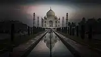 Taj Mahal at sunrise from Main Entrance