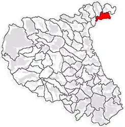 Location in Vrancea County