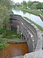 Hall Green Branch crosses the T&M at Poole Aqueduct