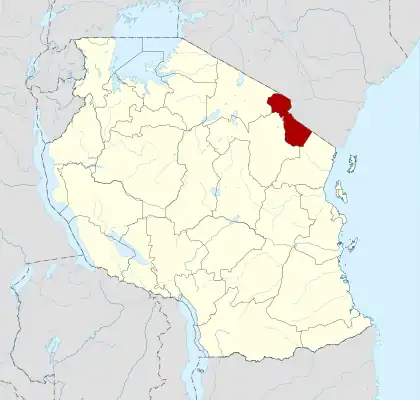 Location in Tanzania