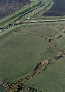 Aerial photo of the confluence of the Tarna River and Gyögyös River near Tarnaörs