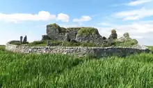 Photo of the ruins of a stone church