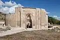 Outer wall and entrance portal to the Mama Hatun tomb