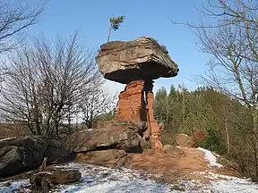 The Devil's Table in winter.