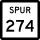 State Highway Spur 274 marker