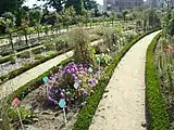 Detail of flowerbeds at Jardin botanique du Thabor