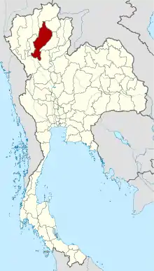 Map of Thailand highlighting Lampang province