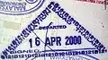 Exit stamp, Sadao border crossing at  Danok